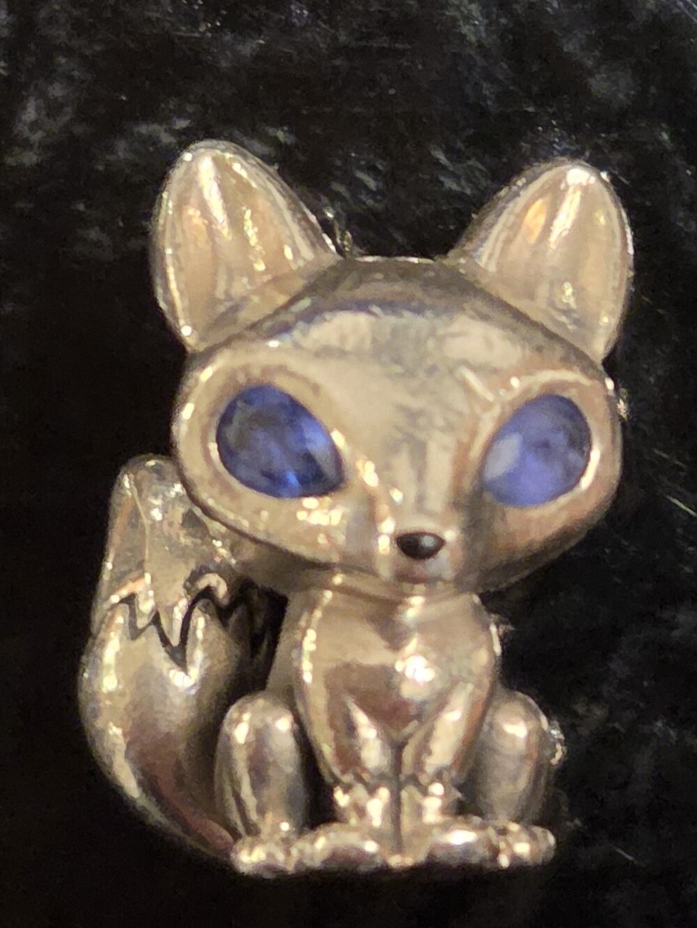 Silver Fox Pandora Charm with Blue Eyes- ALE 925